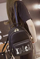 Рюкзак з зайчиками для модних дівчат, фото 2
