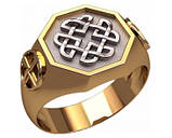 Кільце Оберіг срібний Вузол захисту вікінгів, фото 2