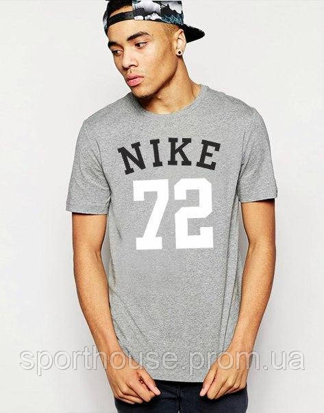 Чоловіча футболка Nike, чоловіча футболка Найк, спортивна, брендовий, бавовна, сіра S