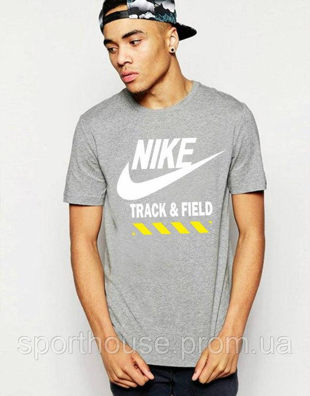Чоловіча футболка Nike, чоловіча футболка Найк, спортивна, брендовий, бавовна, сіра S