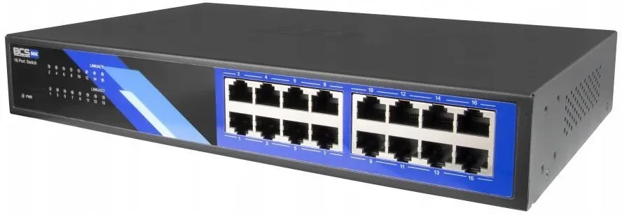 BCS BASIC Комутатор мережевий BCS-B-S16G 16 портів RJ45 Gigabit 1 Гбіт/с, фото 1