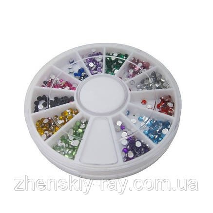 Камінці для нігтів різнобарвні, фото 2