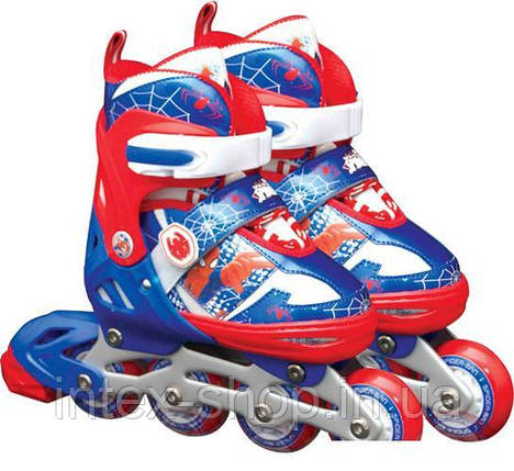Роликові ковзани Disney Marvel Spider Man M (33-37) c металевою рамою (RS0110), фото 2