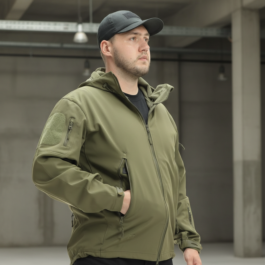 Куртка Softshell софтшелл, тактическая 01. Олива Олива, 4XL, фото 1