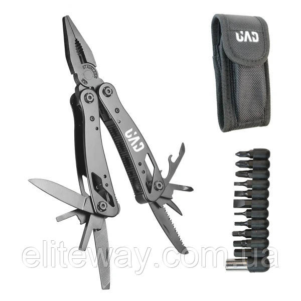 Мультитул UAD BasicCraft UAD-08 12 инструментов черный, фото 1