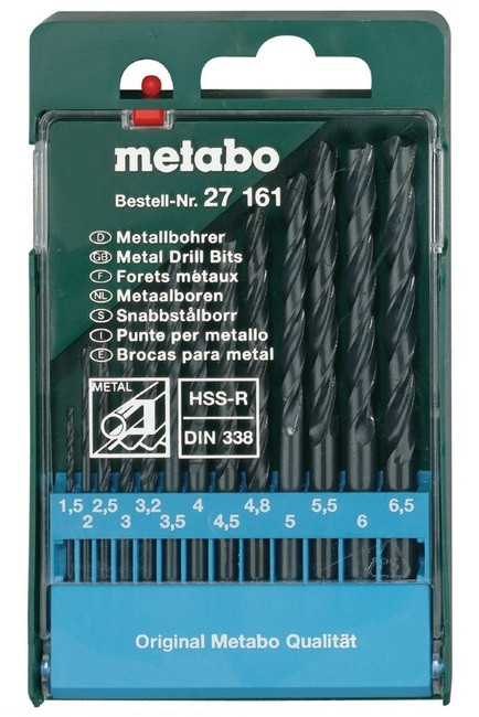 Набір свердел по металу Metabo HSS-R 13 свердел