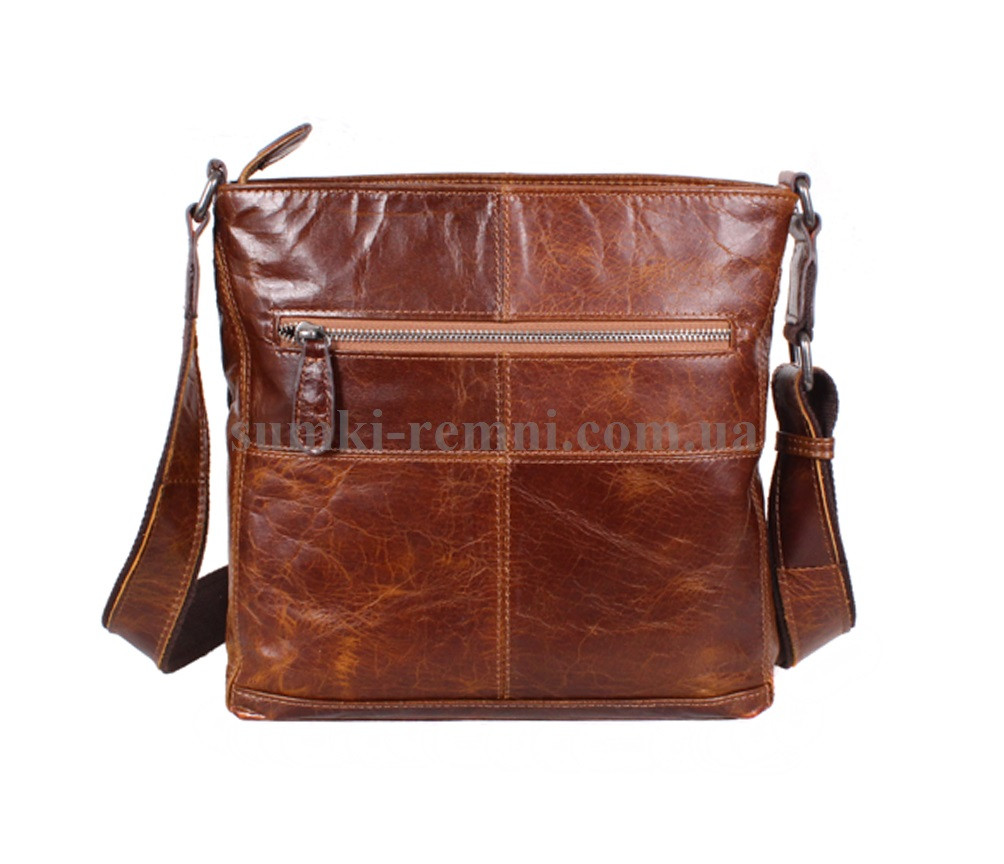Мужская кожаная сумка LA9017-2BR коричневая - фото 3 - id-p522923641