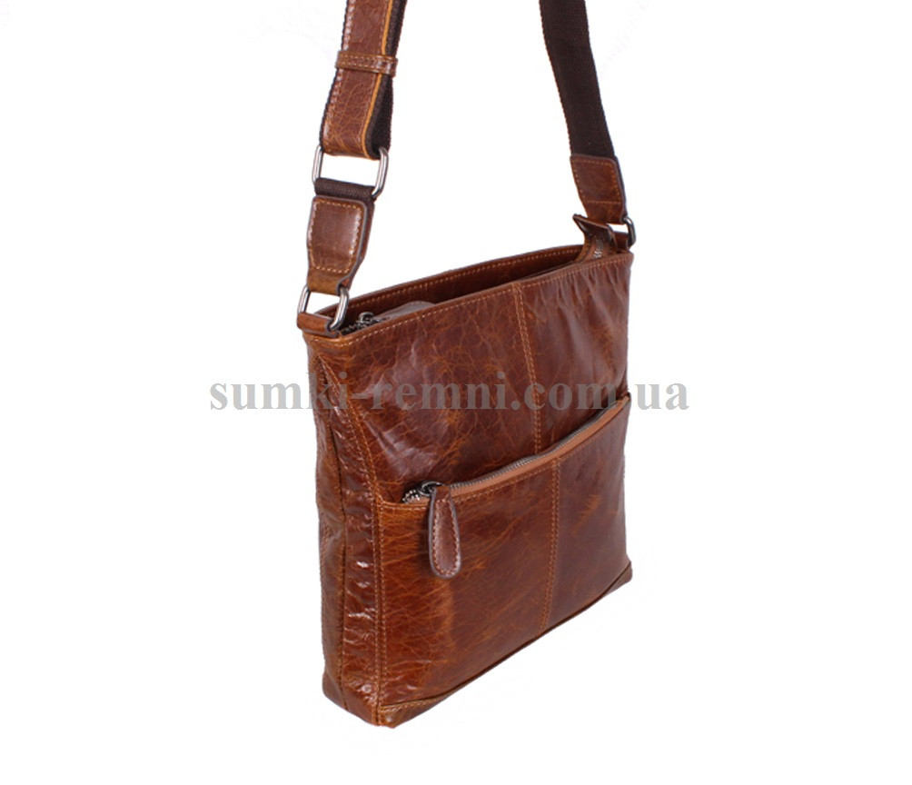 Мужская кожаная сумка LA9017-2BR коричневая - фото 5 - id-p522923641