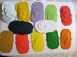 Вирубка з картону.  Набір овалів, 6 штук