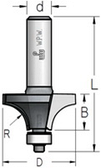 Фреза радіусна з нижнім підшипником, R = 1,6 мм, хвостовик = 6 мм. WPW