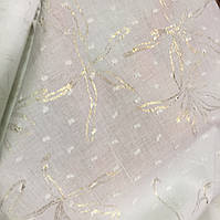 Батист із золотими квітами та пухирцями