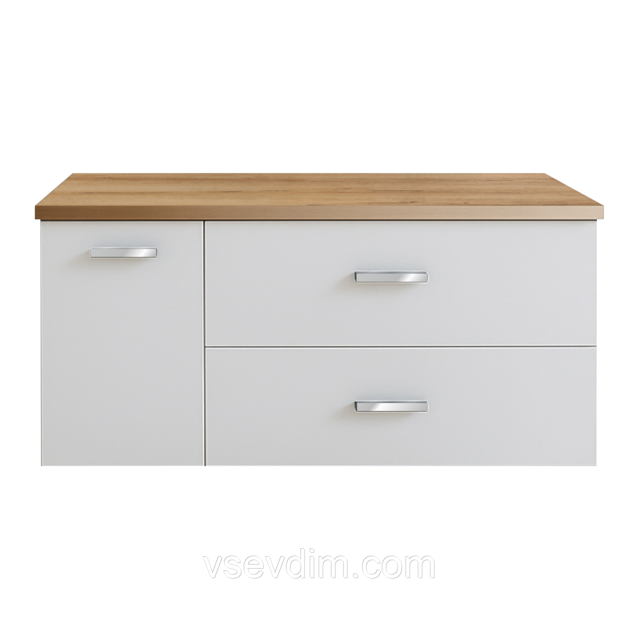 VICTORIA BASIC MODULAR комплект 89см: тумба 59см под накладной умывальник; модуль 30см с дверцей; столешница89см;, фото 1