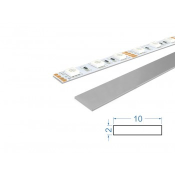 Алюминиевая полоса для светодиодной ленты 10*3мм (2м), анодированная - фото 1 - id-p522975466
