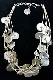 Кольє натуральна шкіра