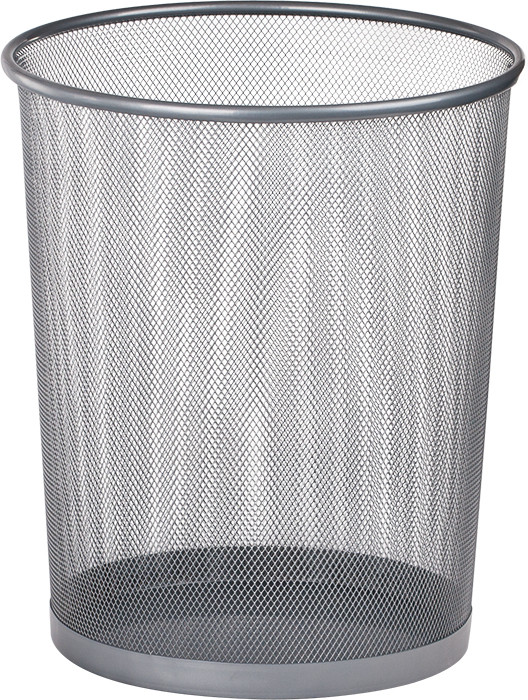 Корзина офісна для паперів Buromax метал. срібло 290х240х350мм BM.6270-24
