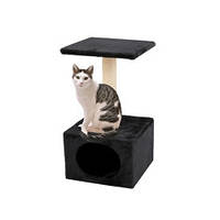 Когтеточка-домик для котов Карли-Фламинго АМЕТИСТ, 30*30*55см, черный