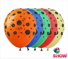 Повітряні кулі "М'ячі" 12" (30 см) пастель асорті В упак: 100шт ТМ Арт «SHOW»