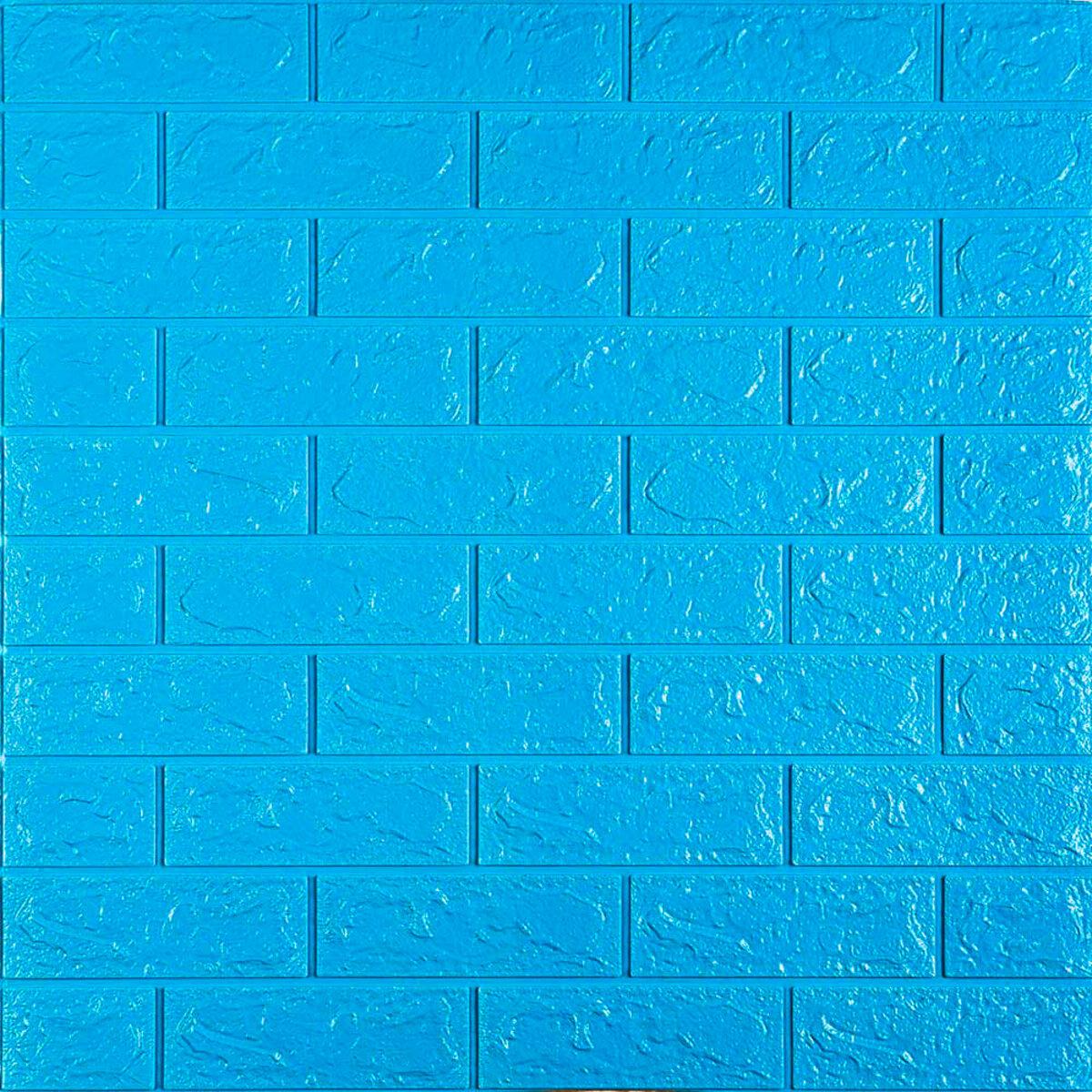 3D панель самоклеюча 700х770х5мм цегла Блакитна (005-5) SW-00000297, фото 1