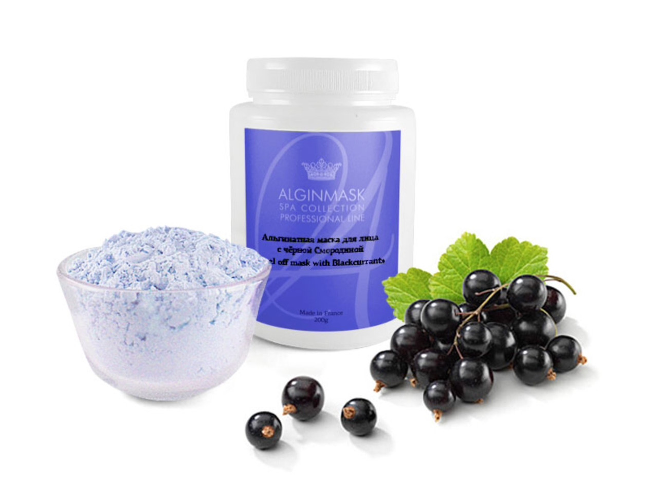 Альгинатная маска для лица с черной Смородино - "Peel off mask with Blackcurrant", 1000 г - фото 1 - id-p523123226