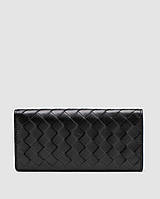 Сумка жіноча 💵 Bottega Veneta Intrecciato Bi-Fold Wallet Large Black 19 х 9 х 2 см step mix