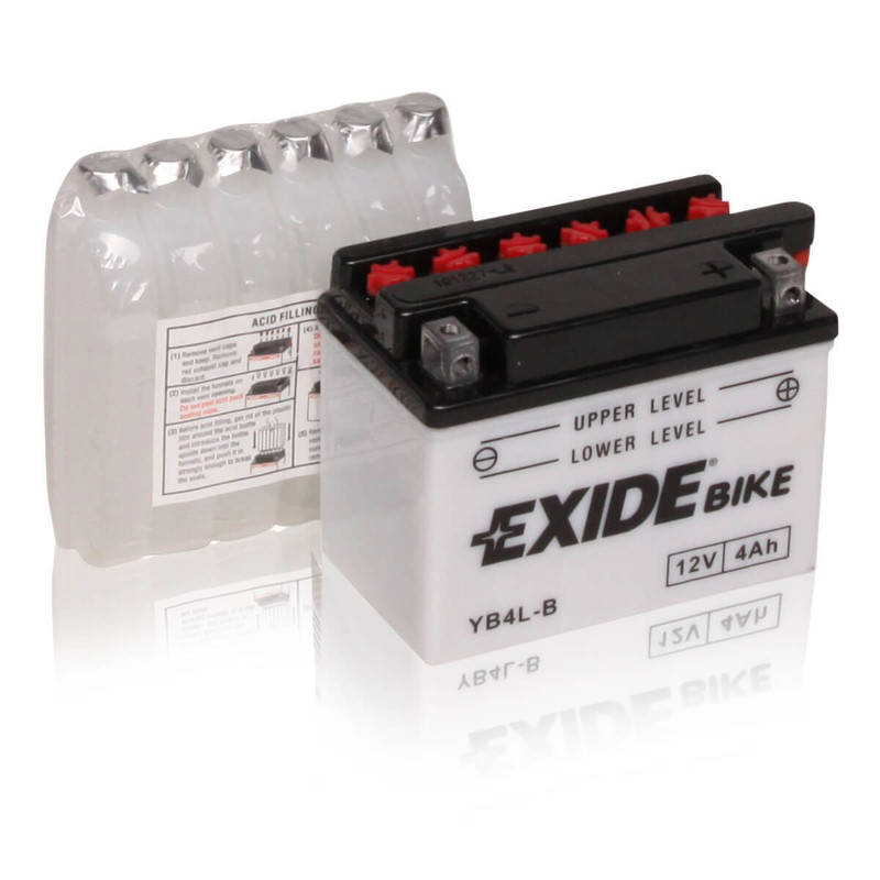 

Аккумулятор мото EXIDE 12 V 4 Ah 50 A (-/+) 120х70х92 мм (YB4L-B / EB4L-B)