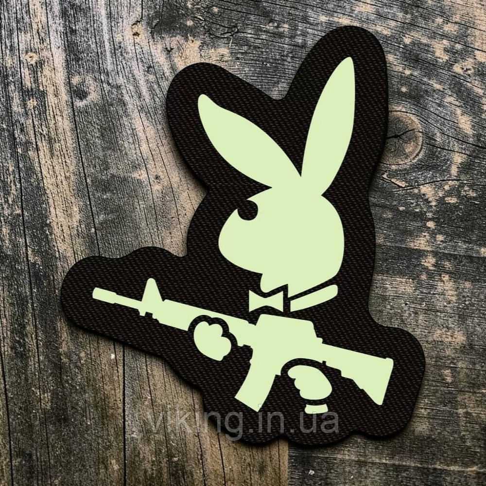 Патч / шеврон Зайчик (Playboy) сержант, черный, фото 1