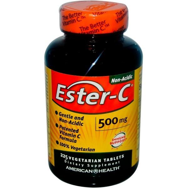 Естер-З Бифлавоноидами, Ester-C, American Health, 500 мг, 225 таблеток у рослинній оболонці