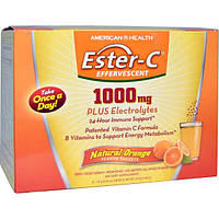 American Health, Вітамін С Естер C (вітамінний комплекс), шипучий, 1000 мг, 21 пакетиків, 0,35 унції (10 г)