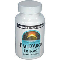 Source Naturals, Экстракт По дАрко, 500 мг 100 таблеток