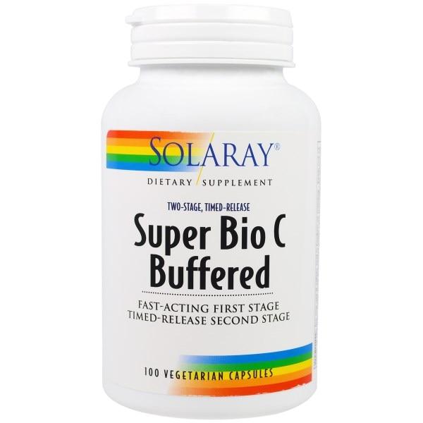 Solaray, Super Bio, буферизований вітамін С, 100 капсул вегетаріанських