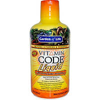 Garden of Life, Vitamin Code, Жидкая мультивитаминная формула, со вкусом апельсина и манго, 30 жидких унций (900 мл)