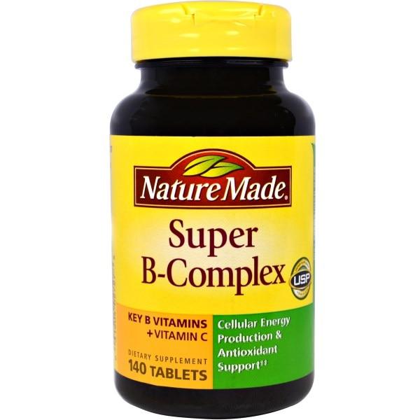Nature Made, Супер-B-комплекс, комплекс витаминов группы B с витамином C, 140 таблеток