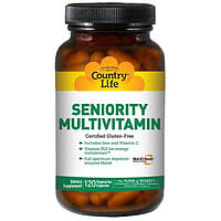 Country Life, Мультивитамин для пожилого возраста, 120 вегетарианских капсул