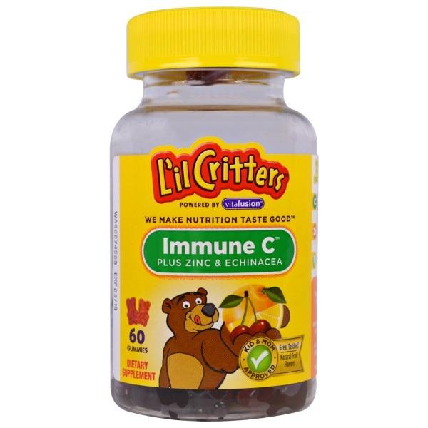Lil Critters, Вітамін C + цинк і ехінацея, 60 жувальних таблеток