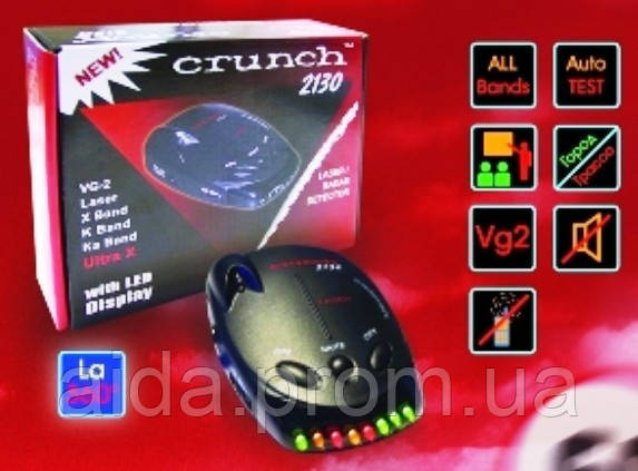 АНТИРАДАР радар-детектор CRUNCH 2130 (народний 360град.)