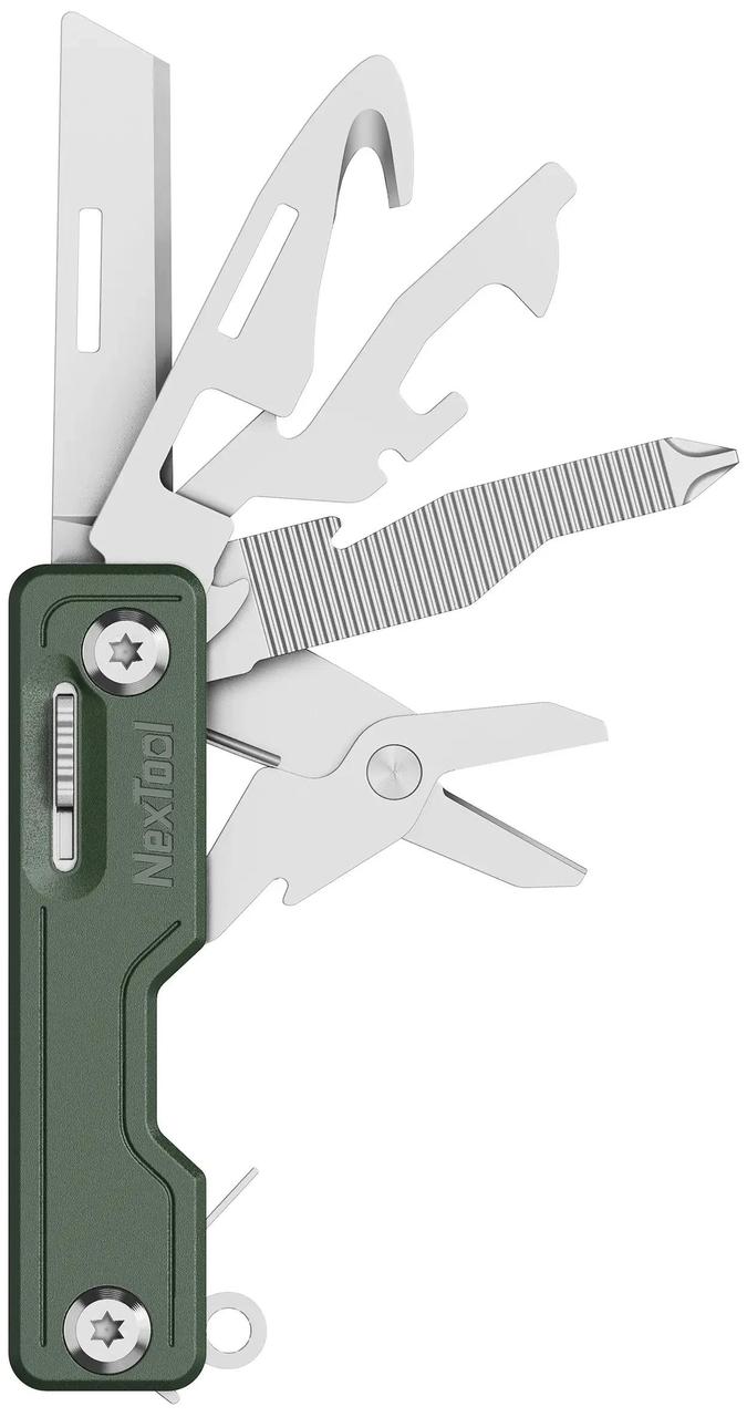 Мультитул NexTool Multi Functional Knife складной нож для туризма и ежедневного использования зелёный 4136-TD - фото 1 - id-p3168421104