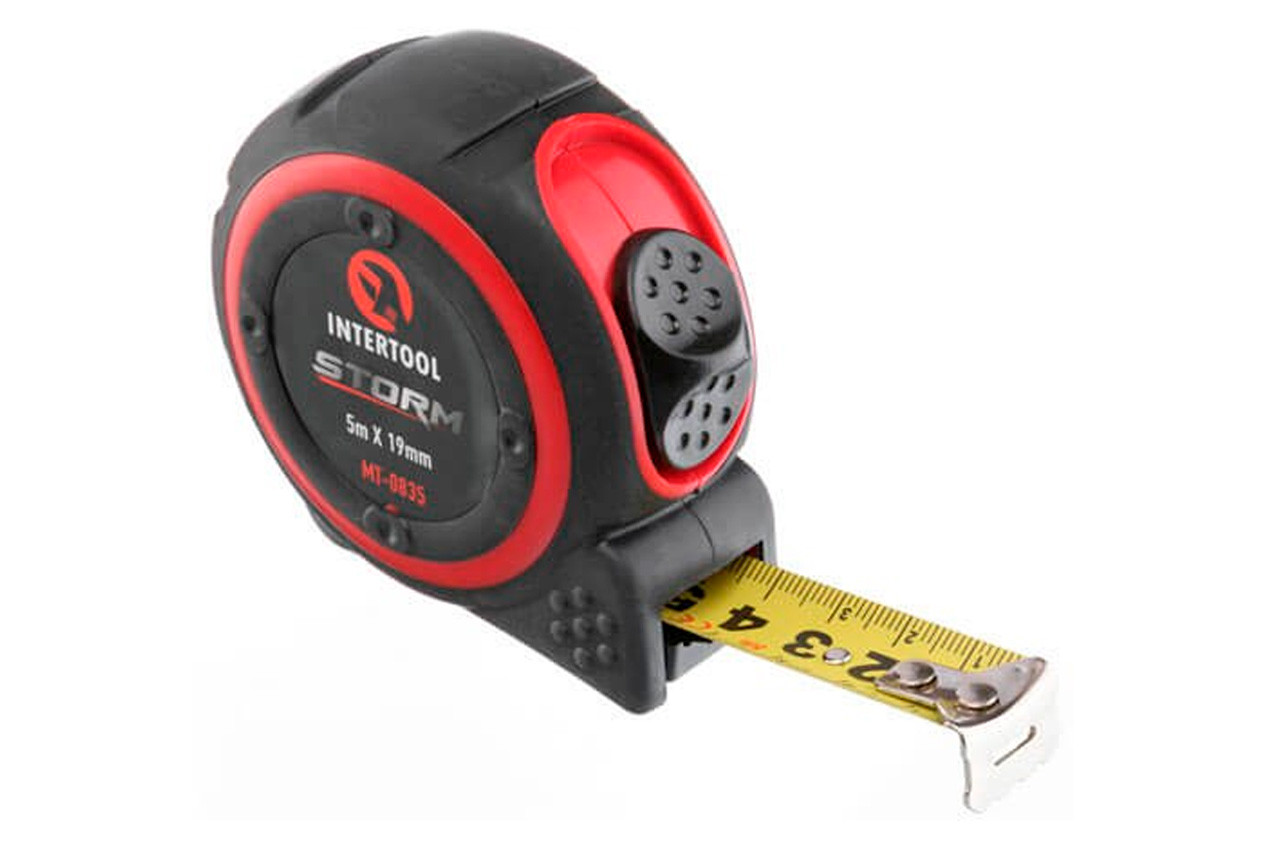 Рулетка Intertool 5 м x 16 мм Storm (MT-0835) PTR, фото 1