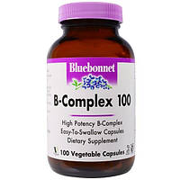 Bluebonnet Nutrition, B-комплекс 100, 100 рослинних капсул