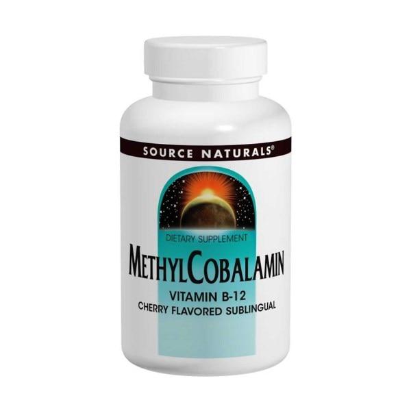 Source Naturals, MethylCobalamin, під язик, зі смаком вишні, 1 мг, 120 таблеток