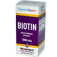 Superior Source, MicroLingual, Биотин 100 таблеток