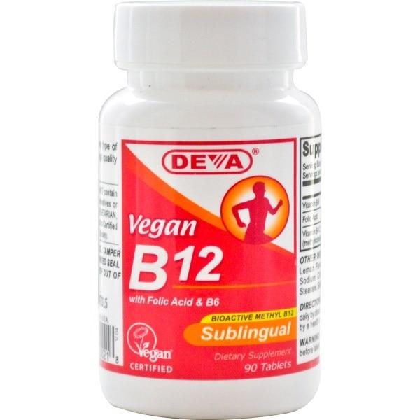 Deva, Vegan B12, сублінгвально, 90 таблеток