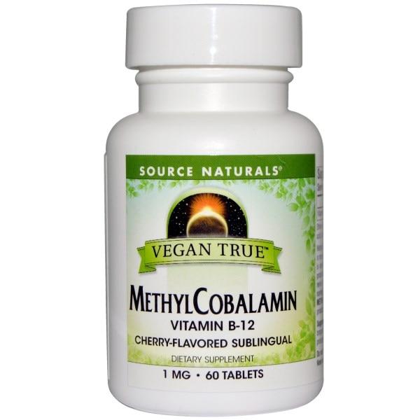 Source Naturals, Vegan True, MethylCobalamin, Cherry, 60 Tablets
