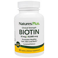 Natures Plus, Біотин, з уповільненим вивільненням, 90 таблеток