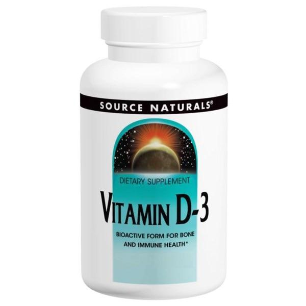Source Naturals, Вітамін D-3, 2000 міжнародних одиниць, 200 м'яких капсул