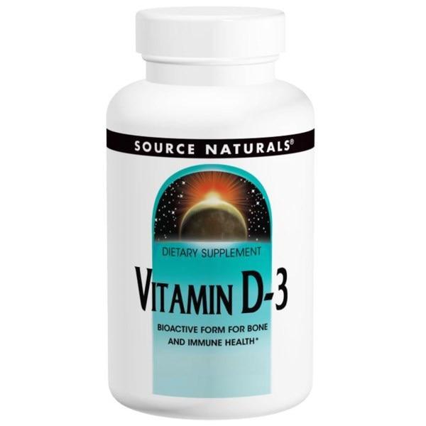 Source Naturals, Вітамін D-3, 5,000 МО, 120 капсул