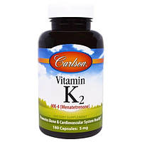Carlson Labs, Витамин К2, менатетренон, 5 мг, 180 капсул
