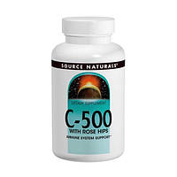 Source Naturals, Витамины С-500 с плодами шиповника, 250 таблеток