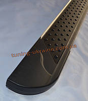 Бічні майданчики з алюмінію Allmond Black для SsangYong Actyon Sport 2006-2012