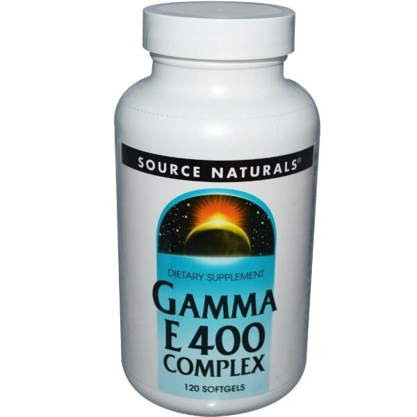 Source Naturals, Комплекс гамма E 400, 120 м'яких капсул