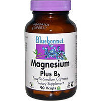 Магний плюс B6 Bluebonnet Nutrition, 90 капсул